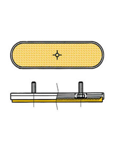 V PARTS Retro-reflector Oval 96x27mm Orange