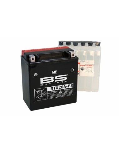 BS BATTERY Battery Maintenance Free with Acid Pack - BTX20A-BS