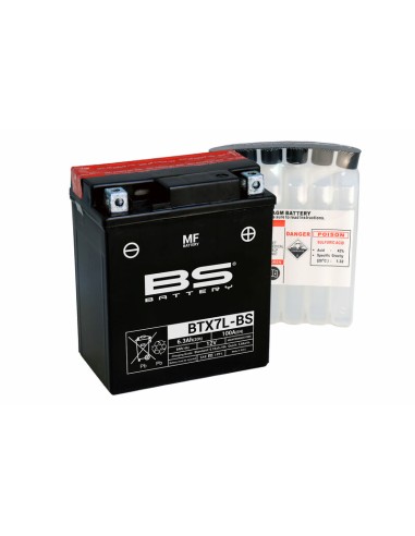 BS BATTERY Battery Maintenance Free with Acid Pack - BTX7L-BS