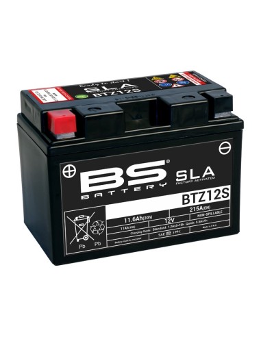 BS BATTERY SLA Battery Maintenance Free Factory Activated - BTZ12S