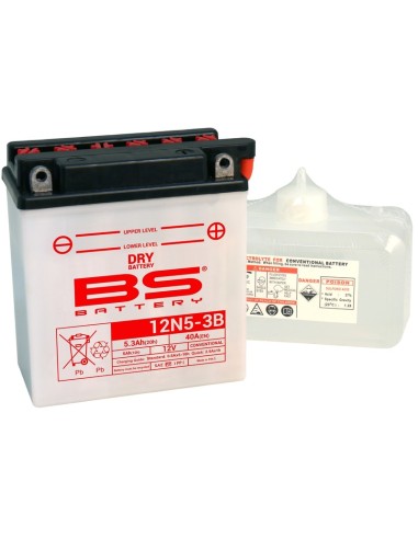 BS BATTERY Battery Conventional with Acid Pack - 12N5-3B