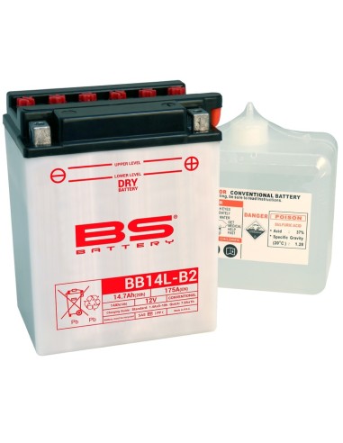 BS BATTERY Battery High performance with Acid Pack - BB14L-B2