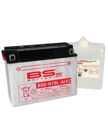 BS BATTERY Battery High performance with Acid Pack - B50N18L-A2