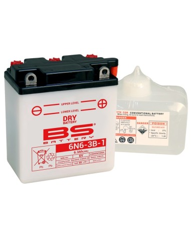 BS BATTERY Battery Conventional with Acid Pack - 6N6-3B-1