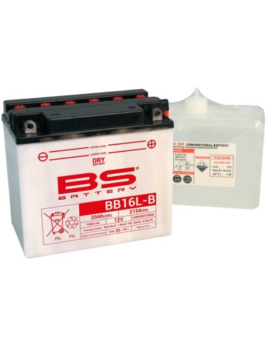 BS BATTERY Battery High performance with Acid Pack - BB16L-B