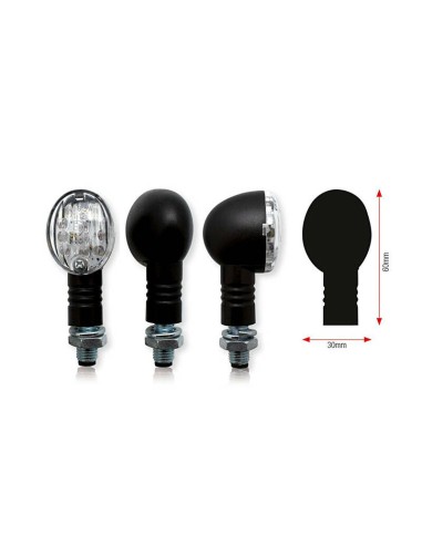 BIHR Bullet LED Indicators Black Universal