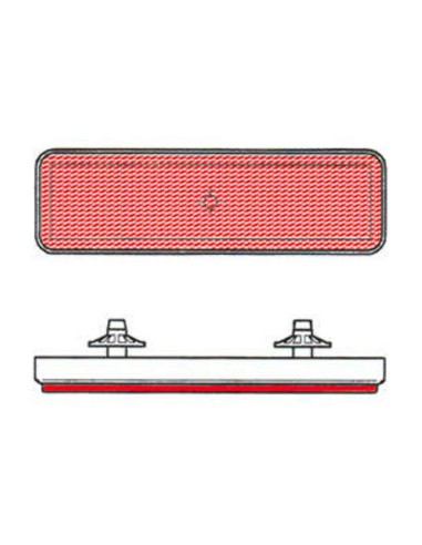 Bihr red rectangular retro-reflector