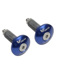 V PARTS Bar End Ø12-18mm Blue