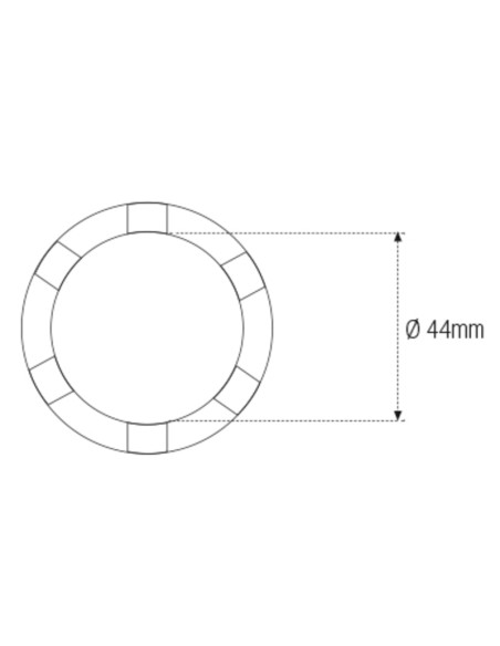 Priză cu fantă MOTION PRO Ø44mm