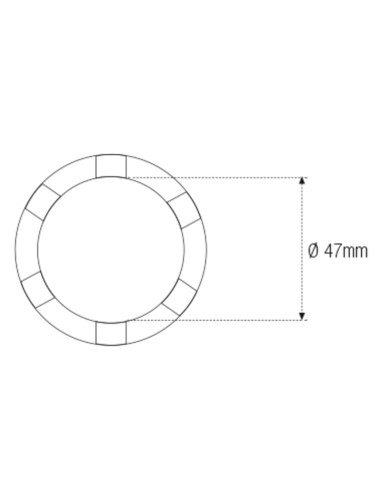 Priză cu fantă MOTION PRO Ø47mm