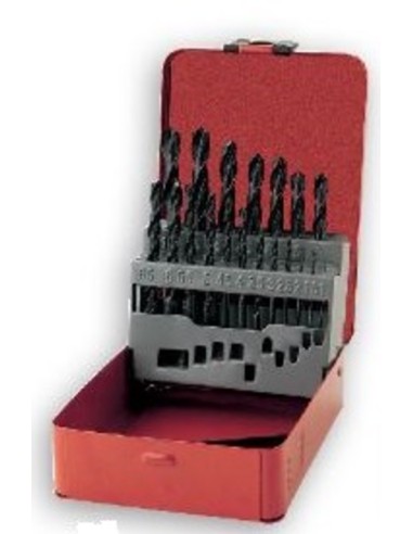 PTS OUTILLAGE Metric HSS Twist Drill Set 19 pieces 1 to 10mm