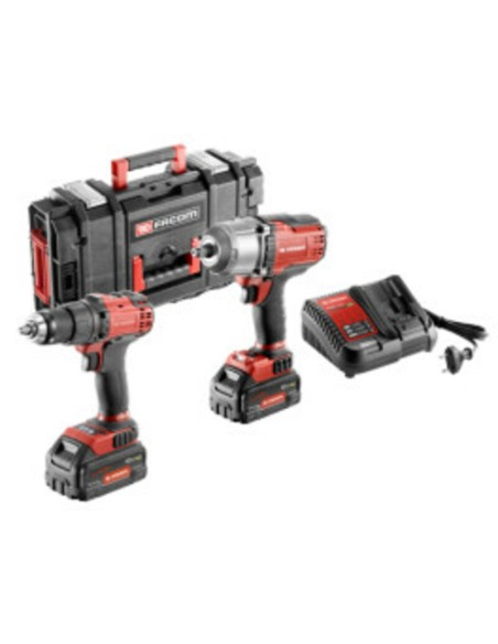 FACOM Duo Pack 18V Cheie cu impact 1/2''-1625NM Burghiu rotativ 13MM