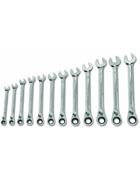 EXPERT set of 12 ratchet combination wrenches