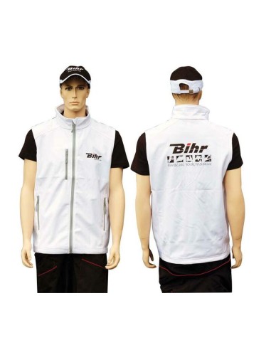 BIHR Softshell Bodywarmer - White Size S