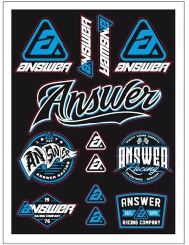 ANSWER Sticker Board 240x329mm - 13 precut logos