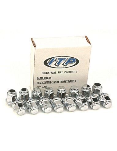 Kit piulițe ITP cromate conice 10x1,25 - Cutie cu 16