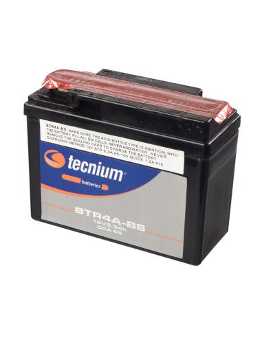 TECNIUM Battery Maintenance Free with Acid Pack - BTR4A-BS