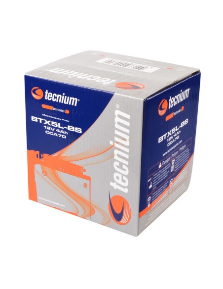 TECNIUM Battery Maintenance Free with Acid Pack - BTX5L-BS