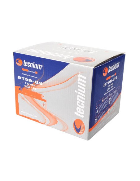 TECNIUM Battery Maintenance Free with Acid Pack - BT9B-BS