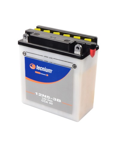 TECNIUM Battery Conventional with Acid Pack - 12N5-3B