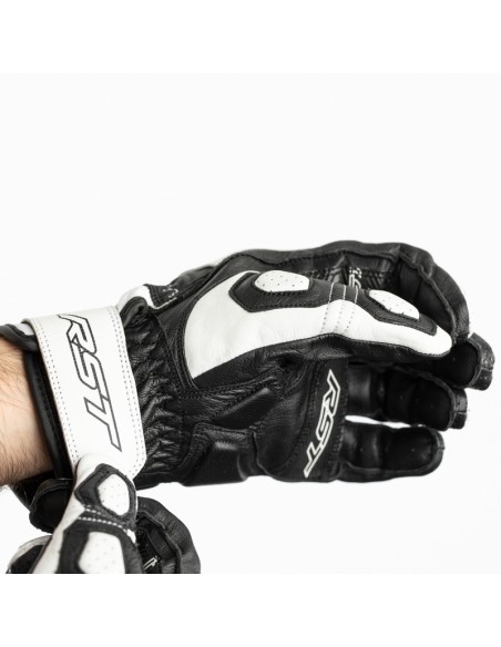 RST Ladies Stunt 3 CE Women Gloves Leather/Textile - White