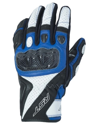 RST Stunt 3 CE Gloves Leather/Textile - Blue