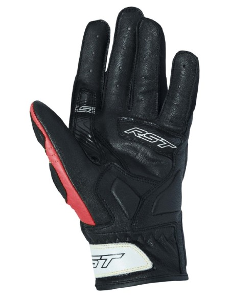 RST Stunt 3 CE Gloves Leather/Textile - Red