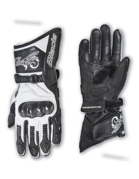 RST Ladies Blade II CE Manusi Femei Piele - Alb Marimea XL/09