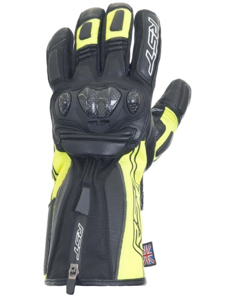 RST Ladies Paragon V CE Waterproof Women Gloves Leather/Textile - Flo Yellow Size S/06
