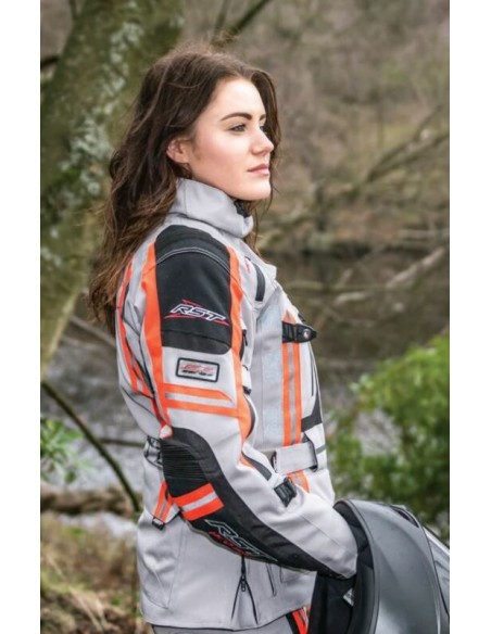 RST Mănuși pentru femei Paragon V CE, impermeabile, piele/textil - Flo Red Marimea M/07 Neon Red