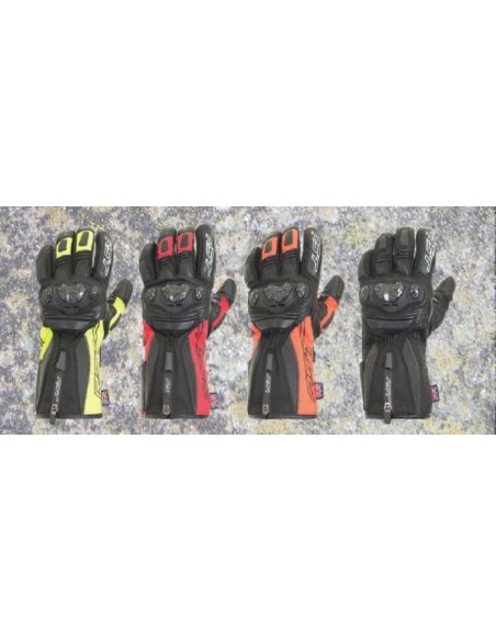 RST Ladies Paragon V CE Waterproof Women Gloves Leather/Textile - Flo Red Size M/07