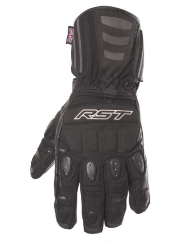 RST Storm Waterproof CE Gloves Leather/Textile - Black Size S/08