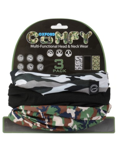 OXFORD Comfy Neck Wear Camo pachet de 3