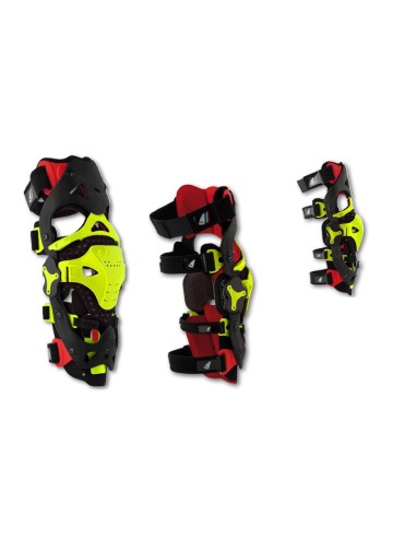 UFO Morpho Fit Knee Brace Red/Neon Yellow Size L/XL