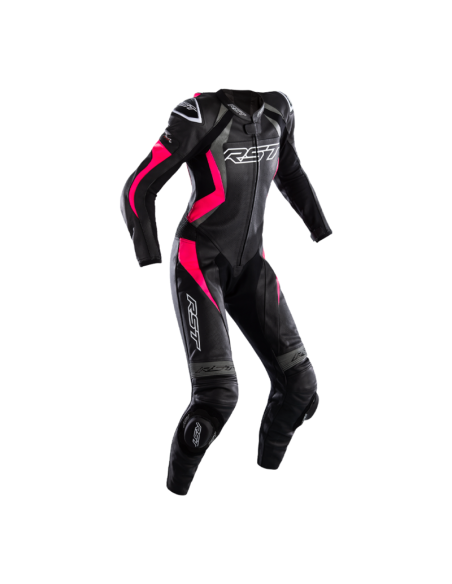 Costum RST Tractech Evo 4 Femei Piele - Negru/Roz Mărimea XL