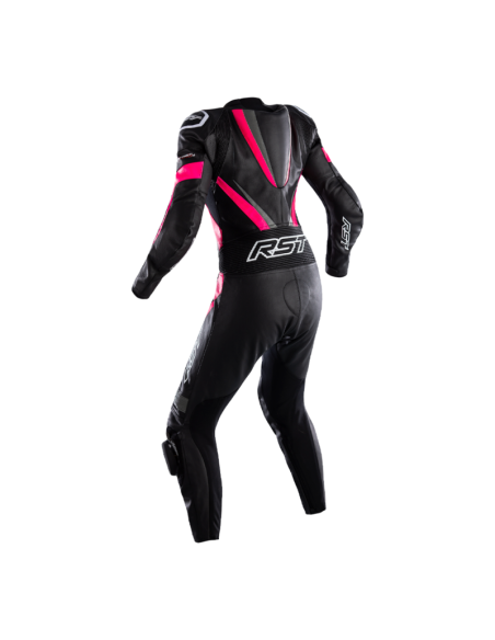 Costum RST Tractech Evo 4 Femei Piele - Negru/Roz Mărimea XL