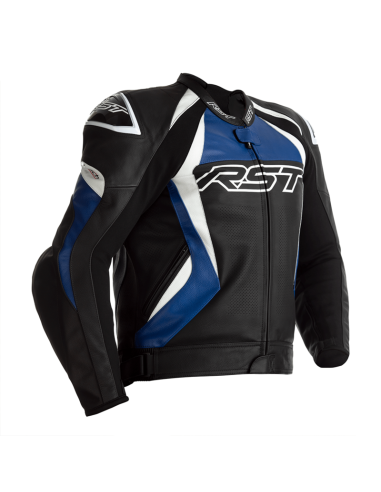 RST Tractech EVO 4 Jacket Leather - Black/Blue/White Size S