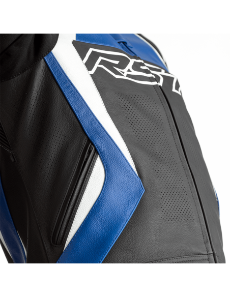 Jachetă RST Tractech EVO 4 Piele - Negru/Albastru/Alb Mărimea XL