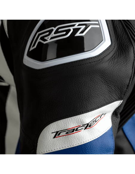 Jachetă RST Tractech EVO 4 Piele - Negru/Albastru/Alb Mărimea XXL