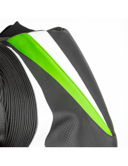 RST Tractech EVO 4 Jacket Leather - Black/Green/White Size L