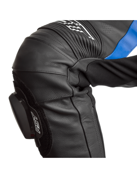 Pantaloni RST Tractech Evo 4 CE din piele - Negru/Albastru/Alb Mărimea XXL