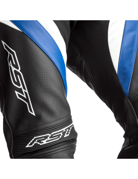 Pantaloni RST Tractech Evo 4 CE din piele - Negru/Albastru/Alb Mărimea XXL