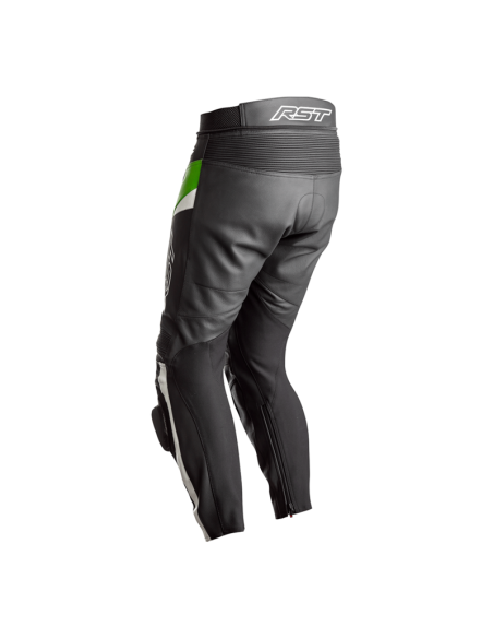 Pantaloni RST Tractech Evo 7 CE din piele - Negru/Verde/Alb Mărimea XL