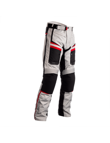 Pantaloni textile RST Maverick CE - Argintiu/Negru/Roșu Mărimea XL