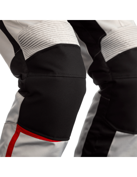 Pantaloni textile RST Maverick CE - Argintiu/Negru/Roșu Mărimea XL