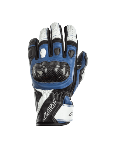 RST Stunt 3 CE Gloves Leather/Textile - Blue