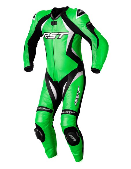 Costum din piele RST Tractech EVO 4 CE - verde neon/negru/alb Mărime 2XL XXL