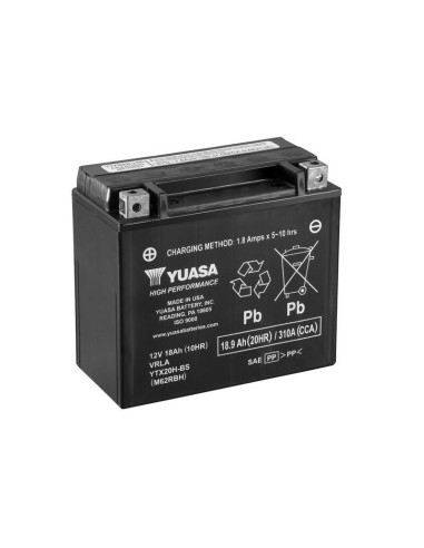 YUASA Battery Maintenance Free with Acid Pack - YTX20H-BS