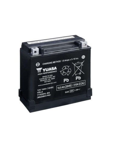 YUASA Battery Maintenance Free with Acid Pack - YTX20HL-BS-PW