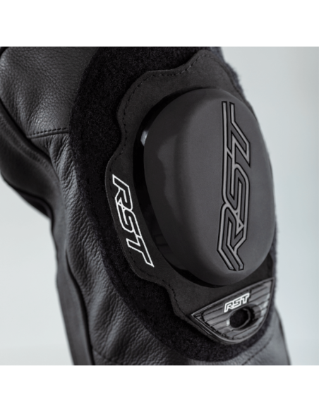 RST Sabre CE Leather Pants - Black/Black Size XL Short Leg